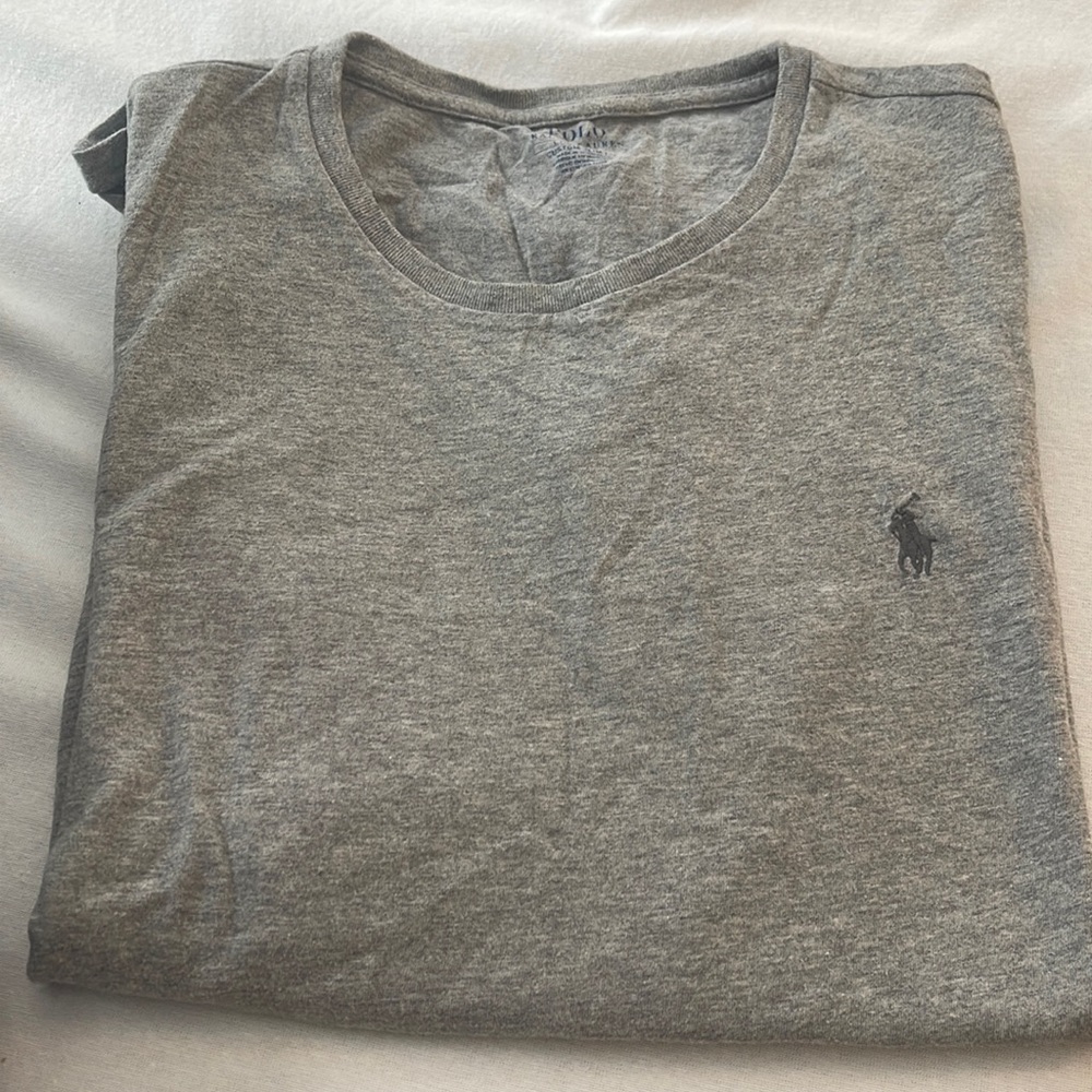 Ralph Lauren Custom slim fit short sleeve t-shirt in Heather Gray.